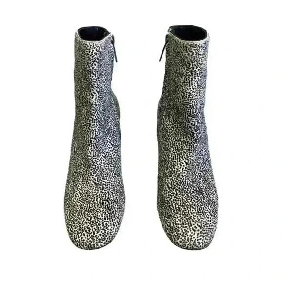 Paolo Black and White Ankle Boots - Picture 6 of 6